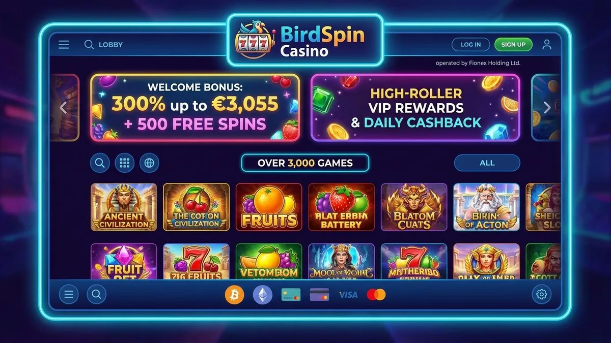 Casino games at Birdspin